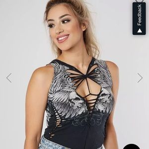 Affliction bodysuit